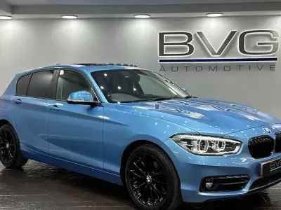 Used BMW 120 Sport Line 184 HP (135 kW) 2018 Blue Hatchback