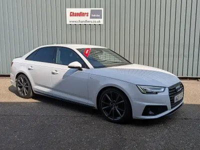 Used Audi A4 Black Edition 150 HP (110 kW) 2019 White Sedan