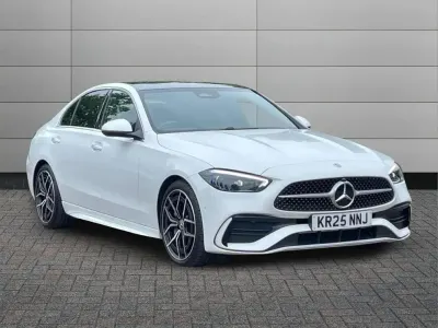 Used Mercedes C300e AMG Line Premium Plus 261 HP (191 kW) 2025 White Sedan