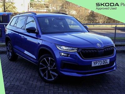 Used Skoda Kodiaq SportLine 147 HP (108 kW) 2023 Race blue metallic SUV