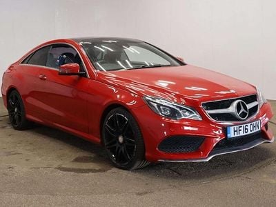 Used Mercedes E220 AMG Line Premium 177 HP (130 kW) 2015 Red Coupe