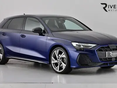 Used Audi A3 Sportback Black Edition 150 HP (110 kW) 2025 Navarra blue Hatchback