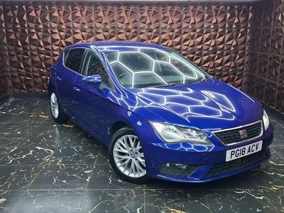 Used Seat Leon SE Dynamic 110 HP (80 kW) 2018 Blue Hatchback