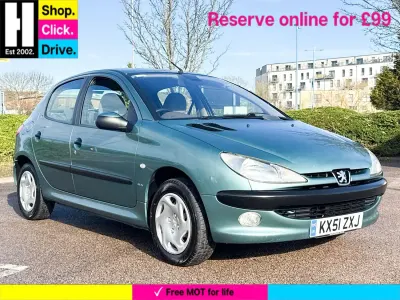 Used Peugeot 206 110 HP (80 kW) 2001 Green Hatchback