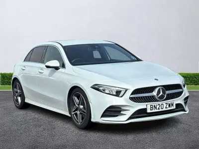 Used Mercedes A200 AMG line 2020 White Hatchback
