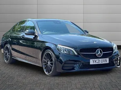 Used Mercedes C220 AMG line 191 HP (140 kW) 2021 Obsidian black Sedan