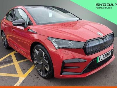 Velvet red metallic Used 2023 Skoda Enyaq iV vRS SUV | £27,950 (Fair price)