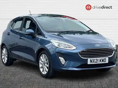 Usado Ford Fiesta Titanium 2021 Azul Citadino