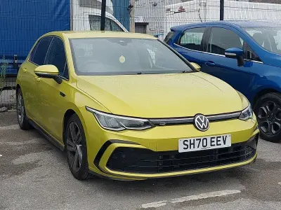 Used VW Golf VII R-line 150 HP (110 kW) 2020 Yellow Hatchback