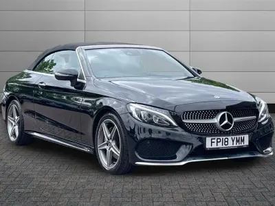 Używany Mercedes C220 AMG line 170 KM (125 kW) 2018 Czarny Kabriolet