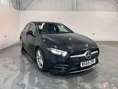 Used Mercedes A200 AMG line 163 HP (119 kW) 2018 Black Hatchback