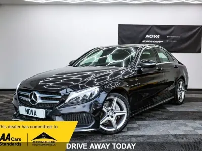 Begagnad Mercedes C220 AMG line 170 HK (125 kW) 2015 Svart Sedan