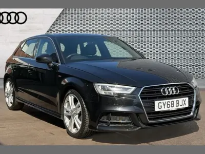 Used Audi A3 S-Line 147 HP (108 kW) 2018 Black Sedan