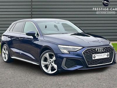 Used Audi A3 S-Line 150 HP (110 kW) 2021 Blue Sedan