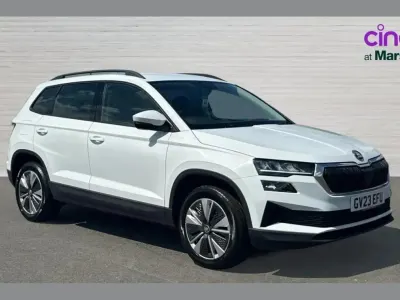 Used Skoda Karoq SE Drive 150 HP (110 kW) 2023 Moon white metallic SUV