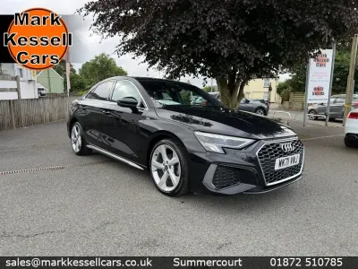 Used Audi A3 S-Line 150 HP (110 kW) 2021 Black Sedan