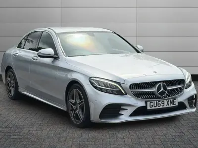 Used Mercedes C220 AMG line 191 HP (140 kW) 2019 Silver Sedan