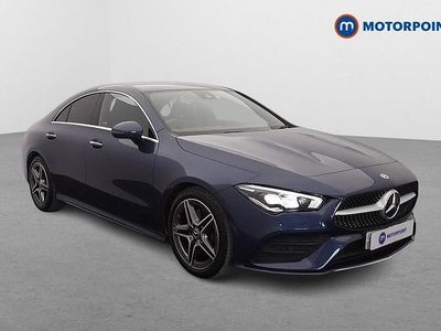 Begagnad Mercedes CLA200 AMG Line Premium 163 HK (119 kW) 2022 Blå Sportkupé