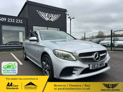 Used Mercedes C300e AMG line 2021 Silver Sedan