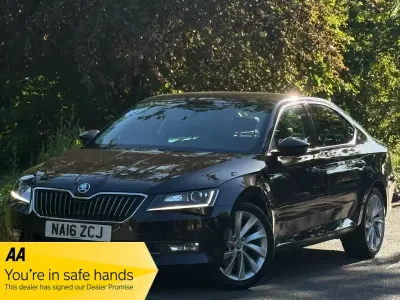 Used Skoda Superb SE L Executive 150 HP (110 kW) 2016 Black Hatchback