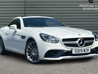 Used Mercedes SLC180 AMG line 156 HP (114 kW) 2019 White Cabriolet