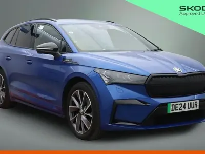 Used Skoda Enyaq iV SportlinePlus 206 kW (281 HP) 2024 Race blue metallic SUV