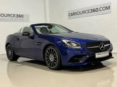 Used Mercedes SLC300 AMG line 245 HP (180 kW) 2018 Blue Cabriolet