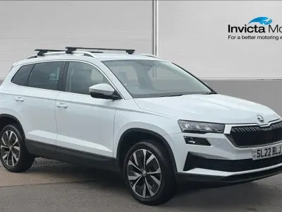 Used Skoda Karoq SE L 110 HP (80 kW) 2022 Moon white metallic SUV