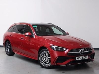 Used Mercedes C300e AMG Line Premium Plus 313 HP (230 kW) 2023 Red Estate