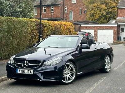 Used Mercedes E220 AMG line 2016 Blue Cabriolet