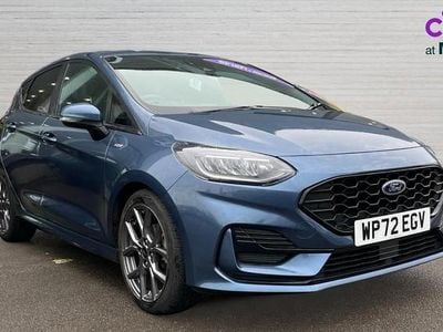Begagnad Ford Fiesta ST-Line 125 HK (91 kW) 2022 Blå Halvkombi