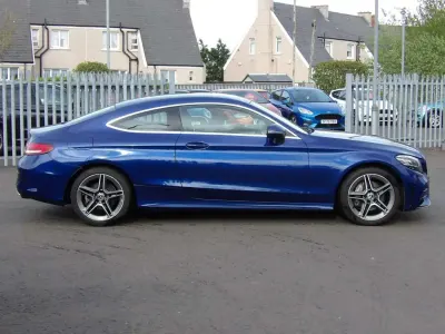 Używany Mercedes C200 AMG line 2018 Niebieski Coupe