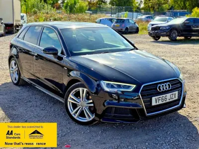 Used Audi A3 Sportback S-Line 150 HP (110 kW) 2017 Black Hatchback