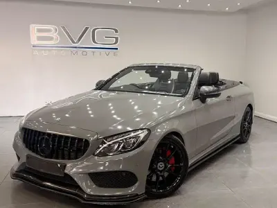 Used Mercedes C250 AMG line 204 HP (150 kW) 2017 Grey Cabriolet