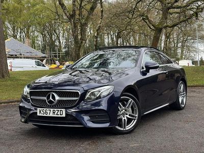 Begagnad Mercedes E220 AMG Line Premium Plus 2017 Blå Sportkupé