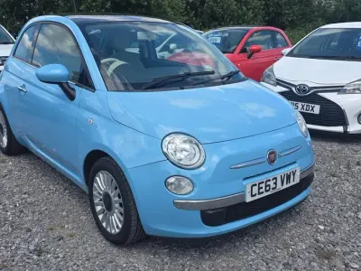 Used Fiat 500 Lounge 69 HP (50 kW) 2013 Blue Hatchback