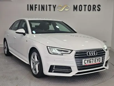 Used Audi A4 S-Line 150 HP (110 kW) 2017 White Sedan