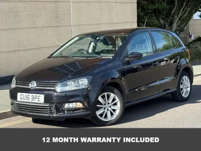 Used VW Polo SE 90 HP (66 kW) 2016 Black Hatchback