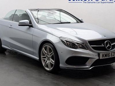 Used Mercedes E220 AMG line 177 HP (130 kW) 2016 Silver Cabriolet