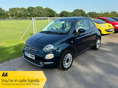 Used Fiat 500 Lounge 69 HP (50 kW) 2017 Blue Hatchback