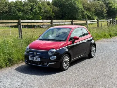 Used Fiat 500 Lounge 69 HP (50 kW) 2016 Black/red Hatchback