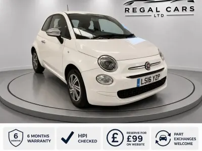 Used Fiat 500 Pop 69 HP (50 kW) 2016 White Hatchback