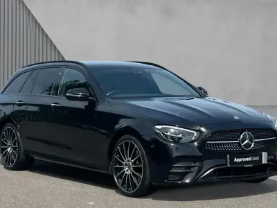 Used Mercedes E400 AMG line 330 HP (242 kW) 2022 Obsidian black metallic Estate