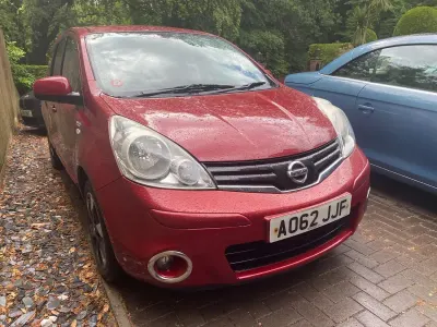 Used Nissan Note N-TEC 110 HP (80 kW) 2012 Red Hatchback