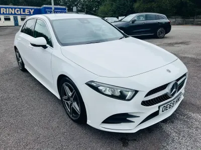 Used Mercedes A200 AMG line 163 HP (119 kW) 2019 White Hatchback