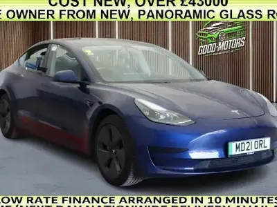 Used Tesla Model 3 Standard Range 208 kW (283 HP) 2021 Blue Sedan
