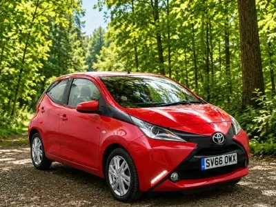 Used Toyota Aygo x-press 69 HP (50 kW) 2016 Red Hatchback