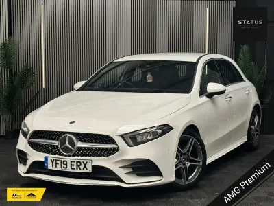 Used Mercedes A200 AMG line 2019 White Hatchback