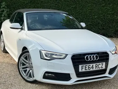 Used Audi A5 Cabriolet S-Line 177 HP (130 kW) 2014 White Cabriolet
