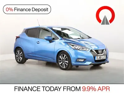 Used Nissan Micra N-Connecta 90 HP (66 kW) 2018 Blue Hatchback